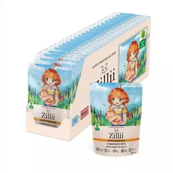 Влажный корм ZILLII Sterilized Light Cat Turkey для кошек, индейка в желе, 85 г