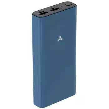 Внешний аккумулятор Accesstyle Arnica 20M, 20000 мАч, 2 USB, 2.1 А, индикатор, синий