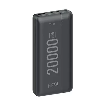 Внешний аккумулятор Hiper MX Pro 20000, 20000 мАч, 3A, USB, QC, PD, черный