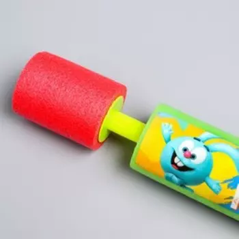 Водная пушка, пистолет СМЕШАРИКИ "Пневмопушка, ну что, готов?" 25 см МИКС