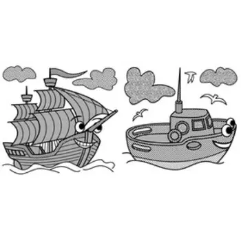 Водные раскраски с секретом. Парусник