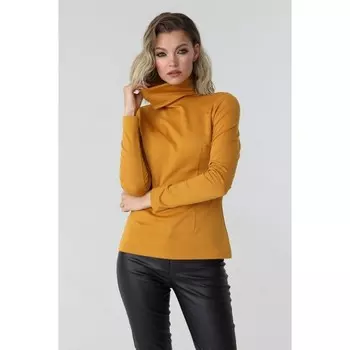 Водолазка базовая из плотного трикотажа, размер 42