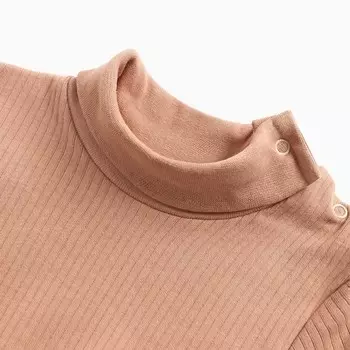 Водолазка детская, цвет коричневый, рост 80 см