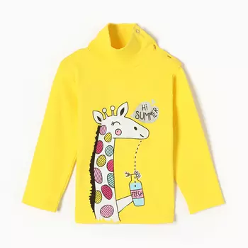 Водолазка для девочек, цвет жёлтый, рост 92 см