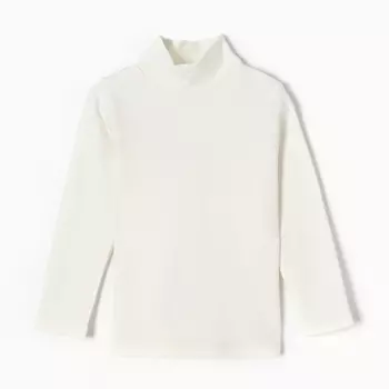 Водолазка для девочки, цвет молочный, рост 104