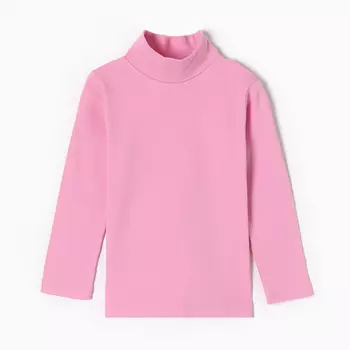 Водолазка для девочки, цвет розовый, рост 104 см