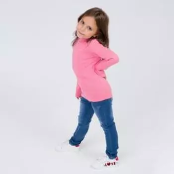 Водолазка для девочки, цвет светло-розовый, рост 104 см