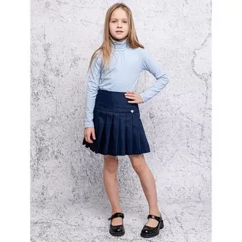 Водолазка для девочки, рост 134 см, цвет голубой