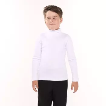 Водолазка для мальчика А.ММ 019-2, цвет белый, рост 116 см