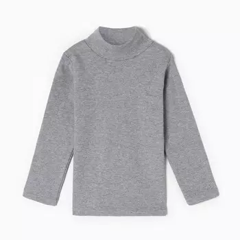 Водолазка для мальчика, цвет серый меланж, рост 116 см