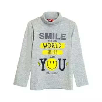 Водолазка для мальчика, рост 122 см, цвет серый меланж