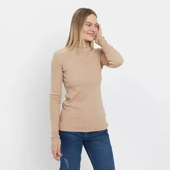 Водолазка женская, цвет бежевый, размер 50