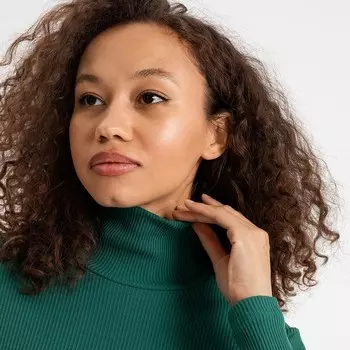 Водолазка женская, цвет тёмно-зелёный размер 48 (L)