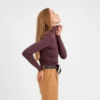 Водолазка женская MINAKU: Basic line, цвет сливовый, размер 48