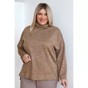 Водолазка женская, размер 56, цвет коричневый