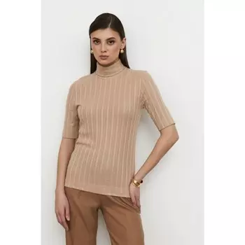 Водолазка женская с коротким рукавом Eliseeva Olesya, размер 42, цвет бежевый