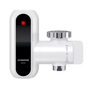 Водонагреватель EDISSON Bruni 3500, проточный, 3500 Вт, бело-чёрный