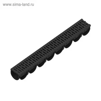 Водоотводный лоток с пластиковой решёткой, DN100, класс нагрузки А