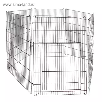 Вольер 6 секций, 64 х 64 см, чёрный