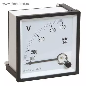 Вольтметр Э47 IEK IPV10-6-0600-E, 72х72мм, 600В, кл. точн. 1.5