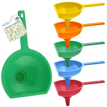 Воронка с ситечком Мультидом, пластик, размер 13х11 см, цвет МИКС