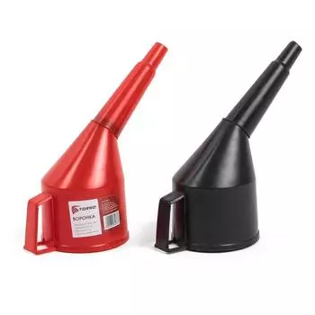 Воронка TORSO Для ГСМ с сеткой, диаметр 12 см, высота 27 см, МИКС