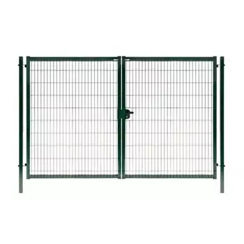 Ворота распашные 1,53х4,0м RAL 6005 (зеленый) 4,0мм,