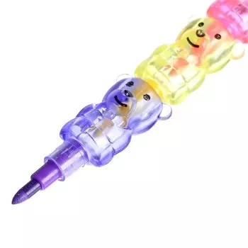 Карандаш восковой «Мишка», набор 5 цветов