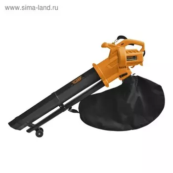 Воздуходувка-пылесос CARVER BV 2800E, электрический, 2800Вт, 6 скоростей, мусоросборник 40л