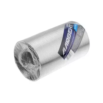 Воздуховод гофрированный "Алювент", d=125 мм, раздвижной до 1.5 м, алюминиевый
