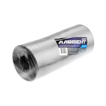 Воздуховод гофрированный "Алювент", d=125 мм, раздвижной до 3 м, алюминиевый