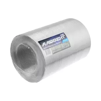 Воздуховод гофрированный "Алювент", d=200 мм, раздвижной до 3 м, алюминиевый