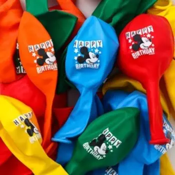 Воздушные шары цветные "Happy Birthday", Микки Маус и его друзья, 12 дюйм (набор 25 шт)