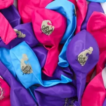 Воздушные шары цветные "Happy Birthday", Принцессы, 12 дюйм (набор 50 шт)