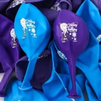 Воздушные шары цветные "Эльза", Холодное Сердце, 12 дюйм (набор 25 шт)