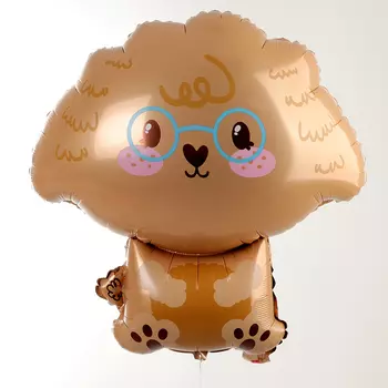 Воздушный шар фольгированный 27" «Щенок в очках», фигура
