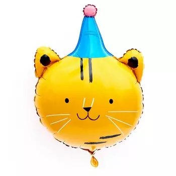 Воздушный шар фольгированный 30" «Котик именинник», фигура