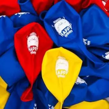 Воздушные шары "С Днем Рождения", Тачки, (набор 25 шт)