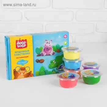 Воздушный пластилин набор 6 цветов, 480 мл