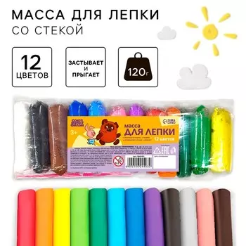 Воздушный пластилин, прыгающий «Союзмультфильм», 12 цветов