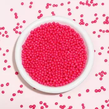 Кондитерская посыпка "Жемчуг", малиновая, 2-5 мм, 50 г