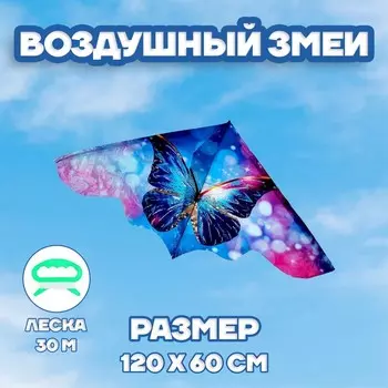Воздушный змей «Бабочка», с леской