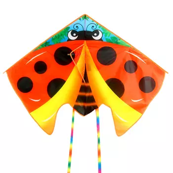 Воздушный змей «Божья коровка», с леской