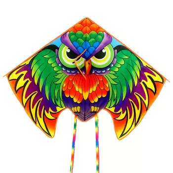 Воздушный змей «Сова», с леской, МИКС