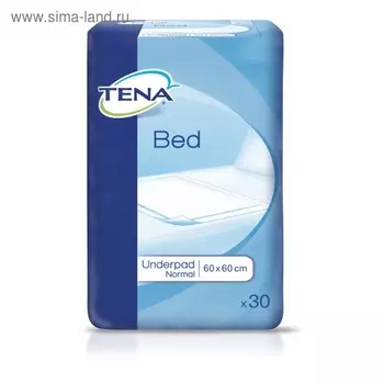 Впитывающие простыни Tena Bed Normal, одноразовые, 60х60 см, 30 шт