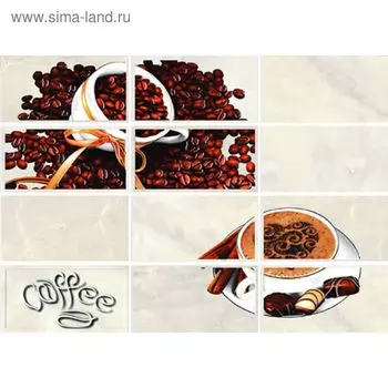 Вставка керамическая Latte LT2M302 Coffee 2, светло-бежевая, 250х350 мм