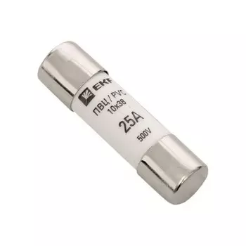 Вставка плавкая цилиндрическая ПВЦ 10х38 25А EKF pvc-10x38-25