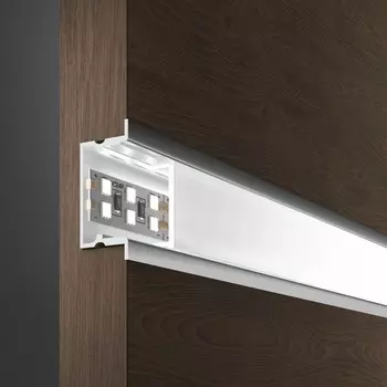 Встраиваемый алюминиевый профиль для трёхрядной LED ленты, до 18,5 мм Elektrostandard, LL-2-ALP019, 2 м, цвет серый