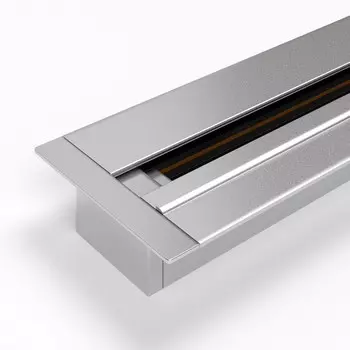 Встраиваемый шинопровод 2 м, ввод питания и заглушка Elektrostandard, Track Rail SL Recessed, цвет серебряный