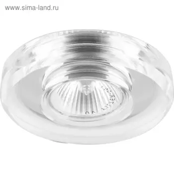 Встраиваемый светильник 8060-2, MR16, 50W, цвет серебро, d=60мм